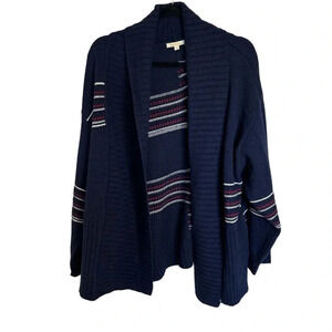 Barbour Striped Wool Blend Cardigan Sweater Size 12